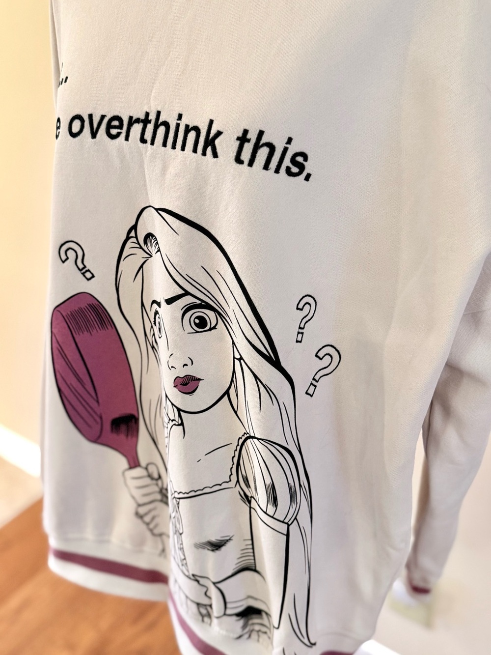 Disney Repunzal Crewneck"Wait... let me overthink this" - size 1X - Picture 3 of 7
